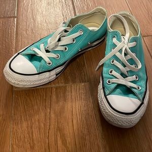 Gently Used Teal Converse Sneakers, Women’s Size 6/Men’s Size 4